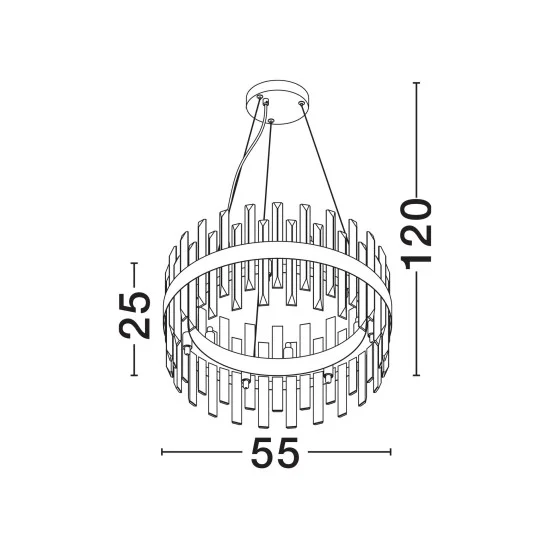 Rippvalgusti Crown 9695218 - Valgustus Luminance'ilt