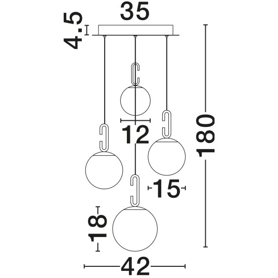 Rippvalgusti Hook 9695222 - Valgustus Luminance'ilt