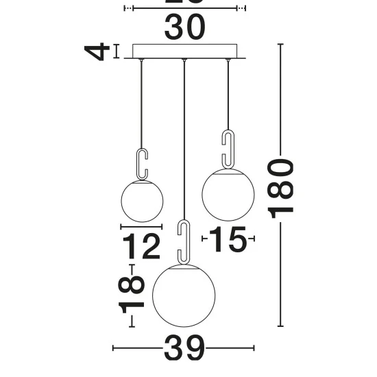 Rippvalgusti Hook 9695223 - Valgustus Luminance'ilt