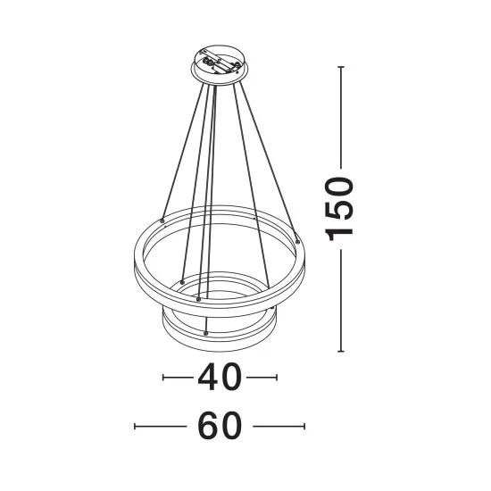 Rippvalgusti Lonela 9695504 - Valgustus Luminance'ilt