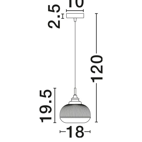 Rippvalgusti Mond 9738211 - Valgustus Luminance'ilt