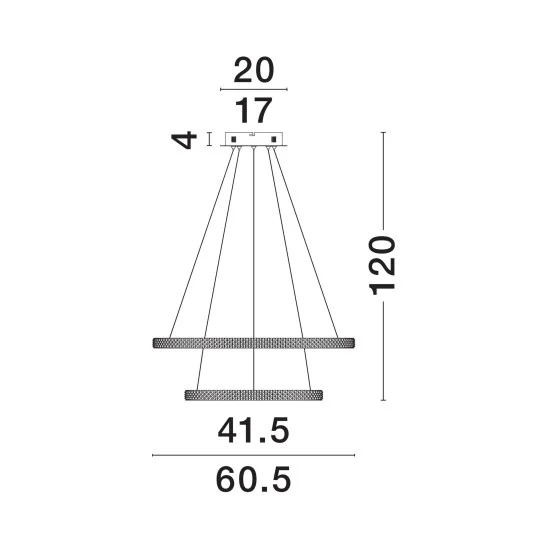 Rippvalgusti Ginevra 9748159 - Valgustus Luminance'ilt