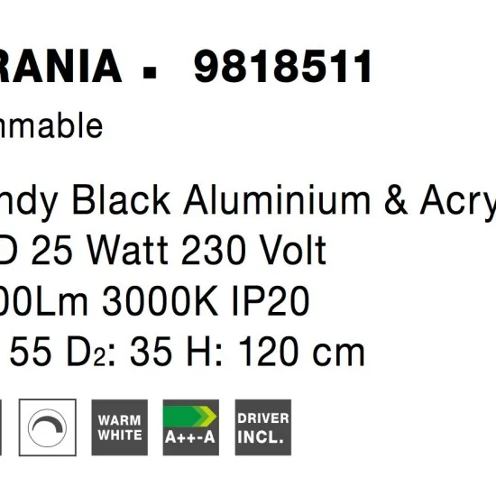 Rippvalgusti Grania 9818511 - Valgustus Luminance'ilt