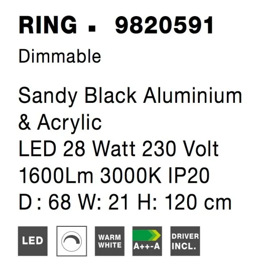Rippvalgusti Ring 9820591 - Valgustus Luminance'ilt