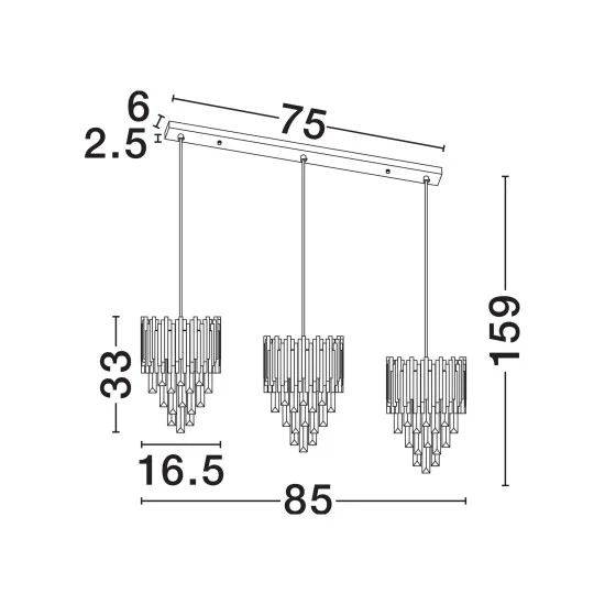 Rippvalgusti Rilva 9824083 - Valgustus Luminance'ilt