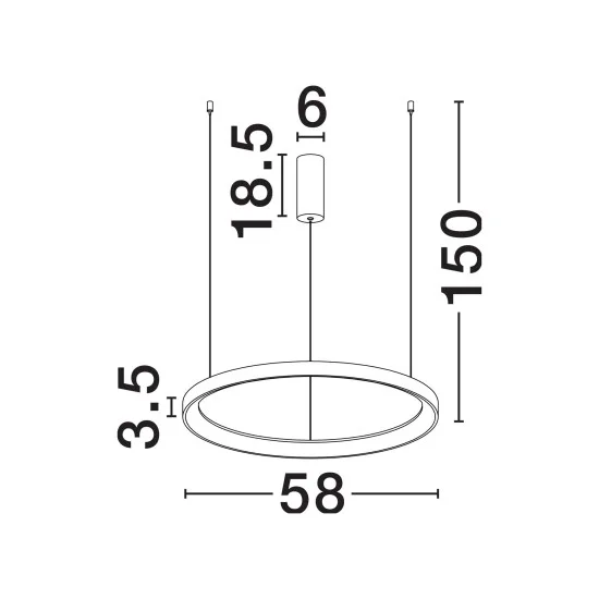 Rippvalgusti Pertino 9853684 - Valgustus Luminance'ilt