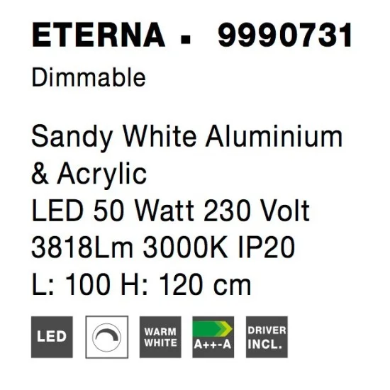 Rippvalgusti Eterna 9990731 - Valgustus Luminance'ilt