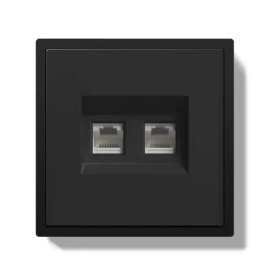Розетка для интернета CAT6x2 "LUUM, черный - Освещение от Luminance