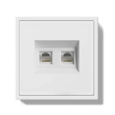 Розетка для интернета CAT6x2 "LUUM, белый - Освещение от Luminance