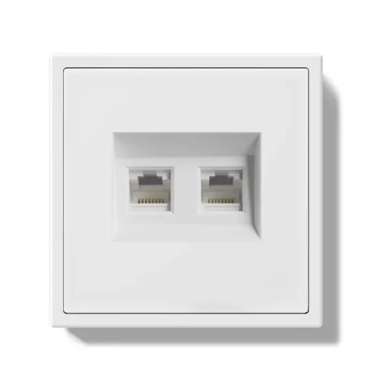 CAT6x2 internetipistik "LUUM", valge - Valgustus Luminance'ilt
