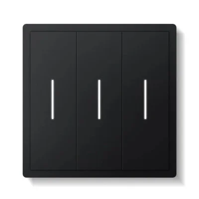 Triple Smart  Switch, Black - Lighting by Luminance