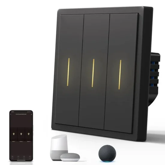 Triple Smart  Switch, Black - Lighting by Luminance