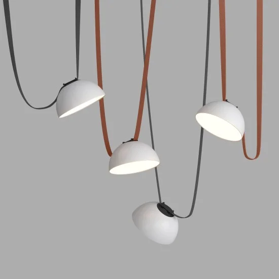 BELTY FLOW hemispherical track light (white, 3000K) - Lighting by Luminance