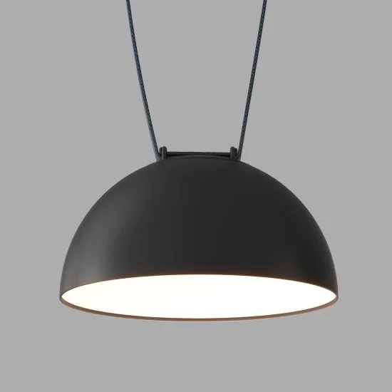 BELTY FLOW hemispherical track light (black, 3000K) - Lighting by Luminance