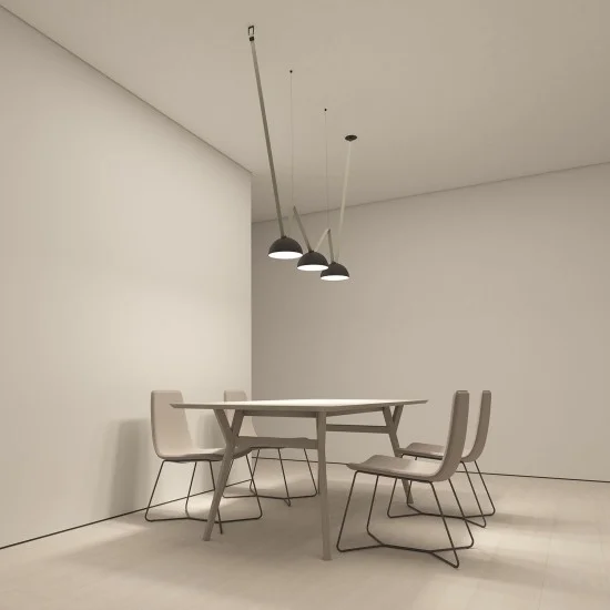 BELTY FLOW hemispherical track light (black, 3000K) - Lighting by Luminance