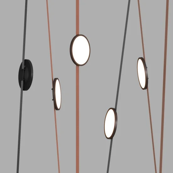 BELTY FLOW disc-shaped track light (black, 4000K) - Lighting by Luminance