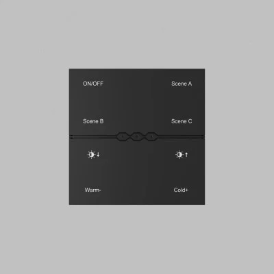 SMART wall control panel (battery-powered) (black) - Lighting by Luminance