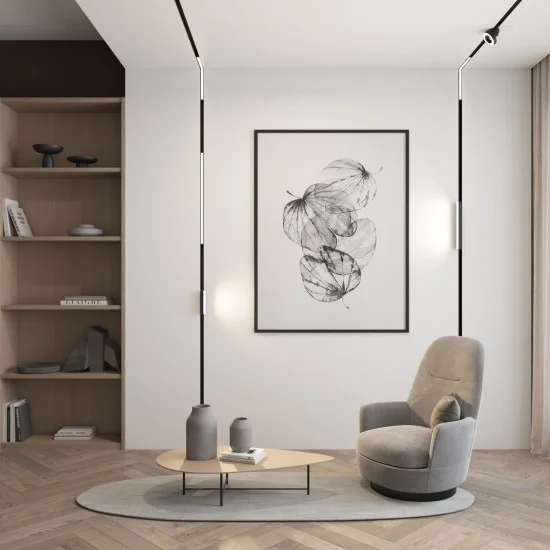 Rotatable SMART LINEAR track light - Lighting by Luminance