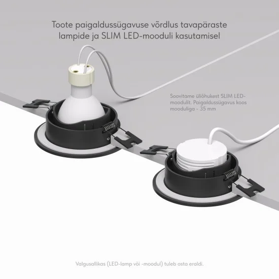 SPOT PORT veekindel süvistatav kohtvalgusti (must) - Valgustus Luminance'ilt