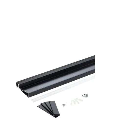 ALUMINIUM PROFILE FOR FLOOR BLACK COLOUR L=2M - Lighting by Luminance