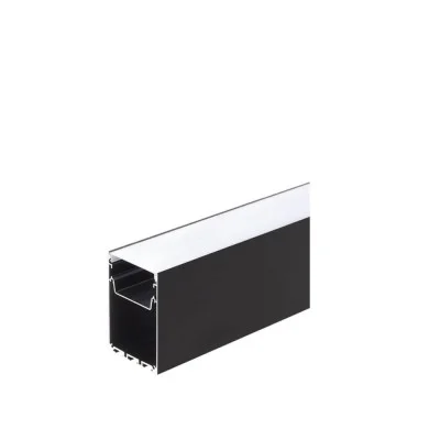 Алюминиевый профиль для LED-ленты чёрный корпус/белый рассеиватель L=2M - Освещение от Luminance