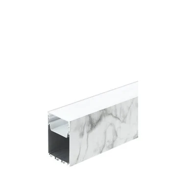 Алюминиевый профиль для LED-ленты мраморный корпус/белый рассеиватель L=2M - Освещение от Luminance