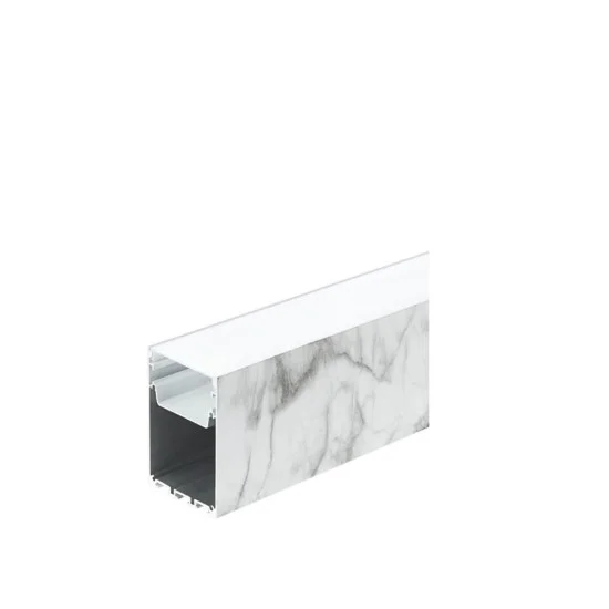 Alumiiniumprofiil LED-ribale marmori korpus/valge kate L=2M - Valgustus Luminance'ilt