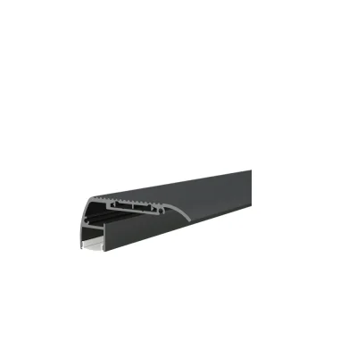 ALUMINIUM PROFILE FOR LED STRIP BLACK BODY/WHITE COVER L=2m - Lighting by Luminance