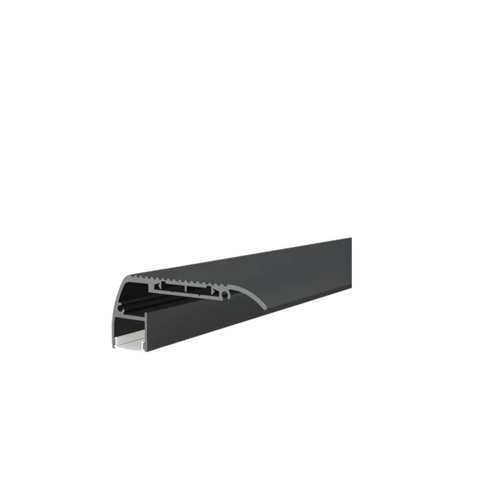 Alumiiniumprofiil LED-ribale must korpus/valge kate L=2m - Valgustus Luminance'ilt