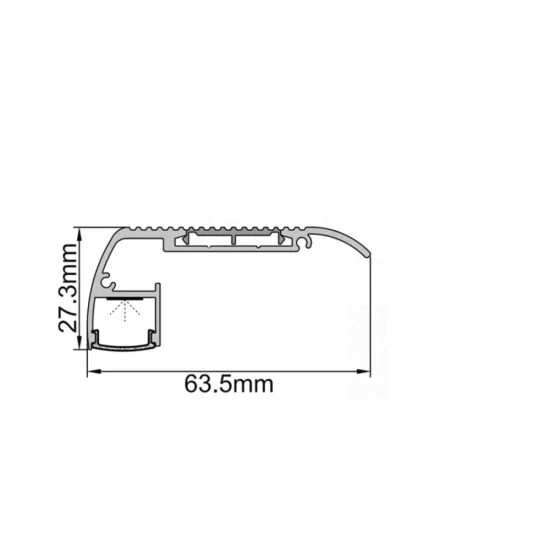 Alumiiniumprofiil LED-ribale must korpus/valge kate L=2m - Valgustus Luminance'ilt