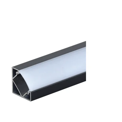 ALUMINIUM PROFILE FOR LED STRIP BLACK BODY/WHITE COVER L=2m - Lighting by Luminance