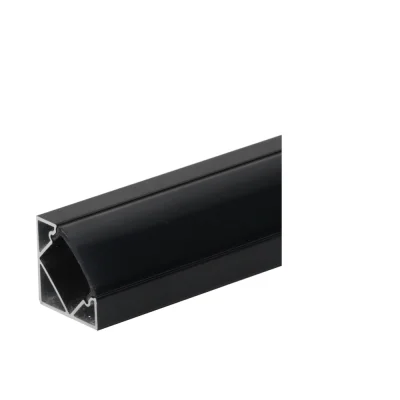 ALUMINIUM PROFILE FOR LED STRIP BLACK BODY/BLACK COVER L=2m - Lighting by Luminance
