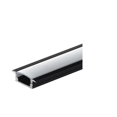 Алюминиевый профиль для LED-ленты чёрный корпус/белый рассеиватель L=2m - встраиваемый - Освещение от Luminance