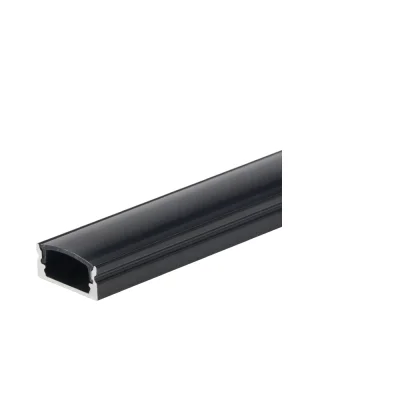 ALUMINIUM PROFILE FOR LED STRIP BLACK BODY/BLACK COVER L=2m - Lighting by Luminance