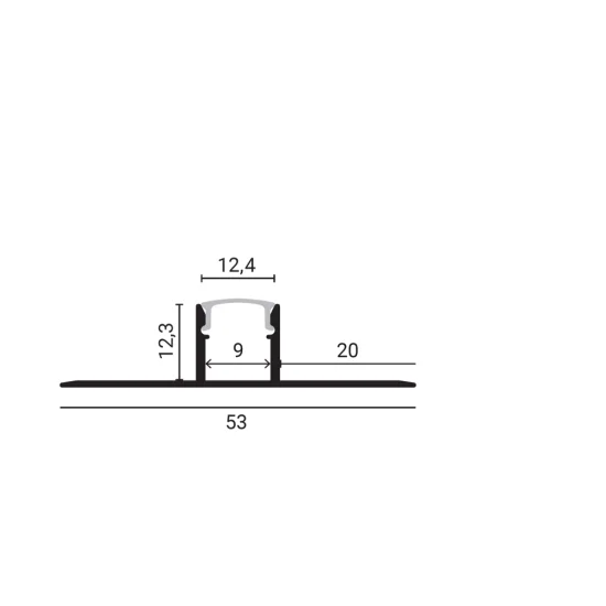 Alumiiniumprofiil LED-ribale hall L=2m - Valgustus Luminance'ilt