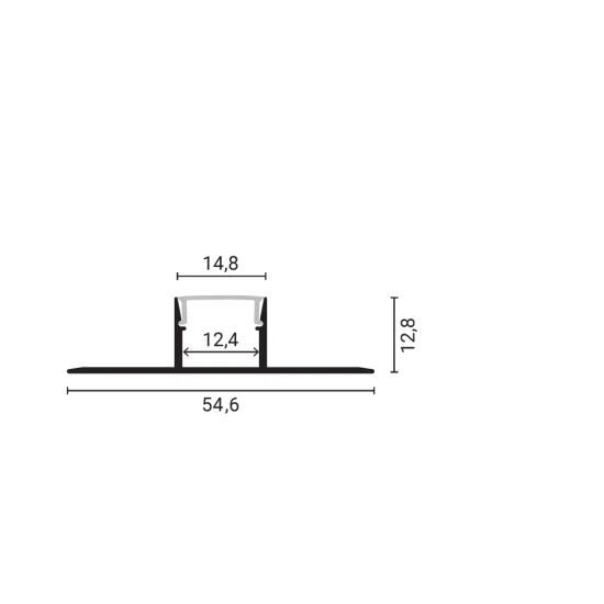 Алюминиевый профиль для LED-ленты SILVER корпус/белый рассеиватель L=2m - Освещение от Luminance