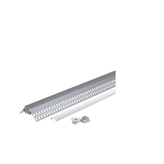 Alumiiniumprofiil LED-ribale hall korpus/valge kate L=2m 53x25mm - Valgustus Luminance'ilt