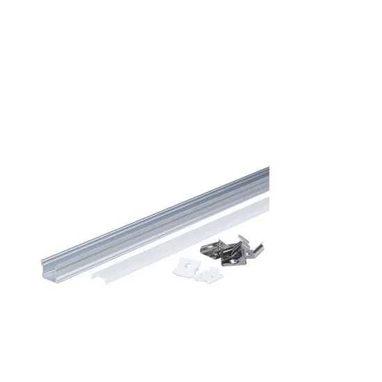 Alumiiniumprofiil LED-ribale hall korpus/valge kate L=2m 17.2x14.4x12mm - Valgustus Luminance'ilt