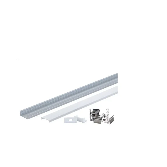 Alumiiniumprofiil LED-ribale hall korpus/valge kate L=2m 23.5x10x21.5mm - Valgustus Luminance'ilt
