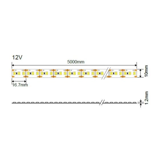 LED-riba 24V 2835 120 SMD/m 4500K - Valgustus Luminance'ilt