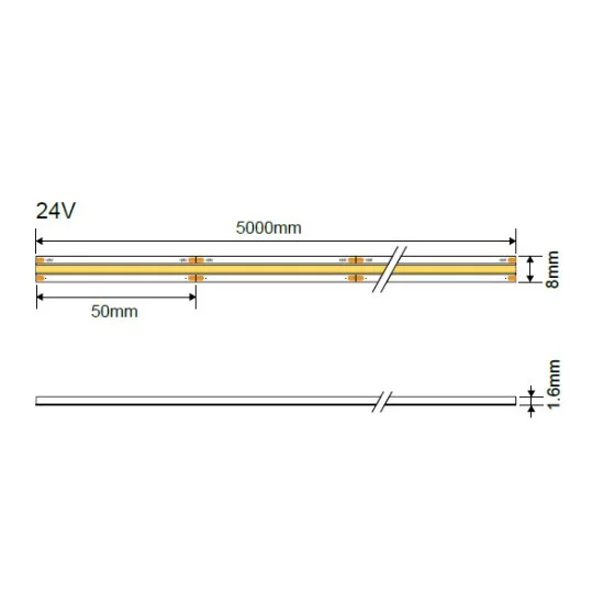 COB LED-лента 24V 320SMD/m 3000K IP20 10W/M RA90 - Освещение от Luminance
