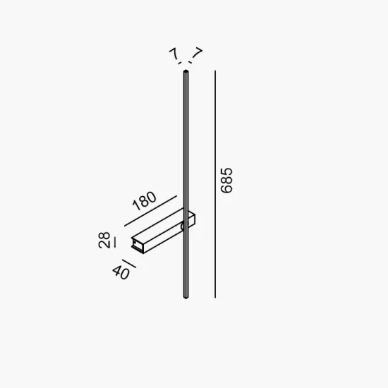 Pinnapealne seinavalgusti ARROW M, messing - Valgustus Luminance'ilt