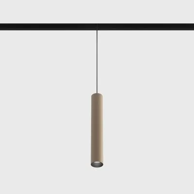 Suspended luminaire IN_LINE TUB S P 200, Sahara beige - Black, 4000K - Lighting by Luminance