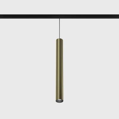 Suspended luminaire IN_LINE TUB S P 300, Brass - Black, 3000K - Lighting by Luminance
