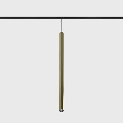 Suspended luminaire IN_LINE TUB S P 600, Brass - Black, 3000K - Lighting by Luminance