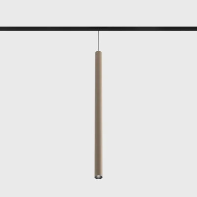 Suspended luminaire IN_LINE TUB S P 600, Sahara beige - Black, 4000K - Lighting by Luminance