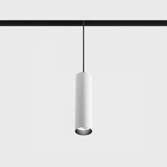 Suspended luminaire IN_LINE TUB M P 200, White - Black, 3000K - Lighting by Luminance