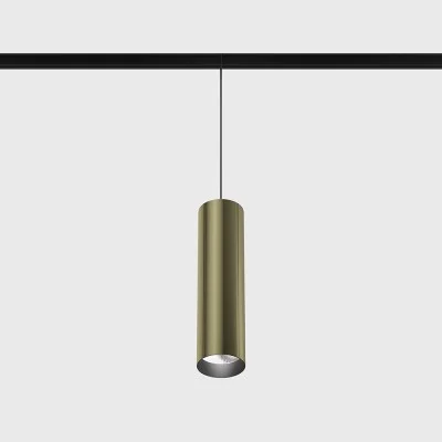 Suspended luminaire IN_LINE TUB M P 200, Brass - Black, 4000K - Lighting by Luminance