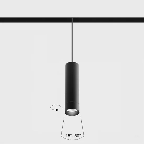 Ripplamp IN_LINE TUB M P 200 ZOOM, Must, 4000K - Valgustus Luminance'ilt