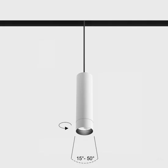 Ripplamp IN_LINE TUB M P 200 ZOOM, Valge - Must, 4000K - Valgustus Luminance'ilt